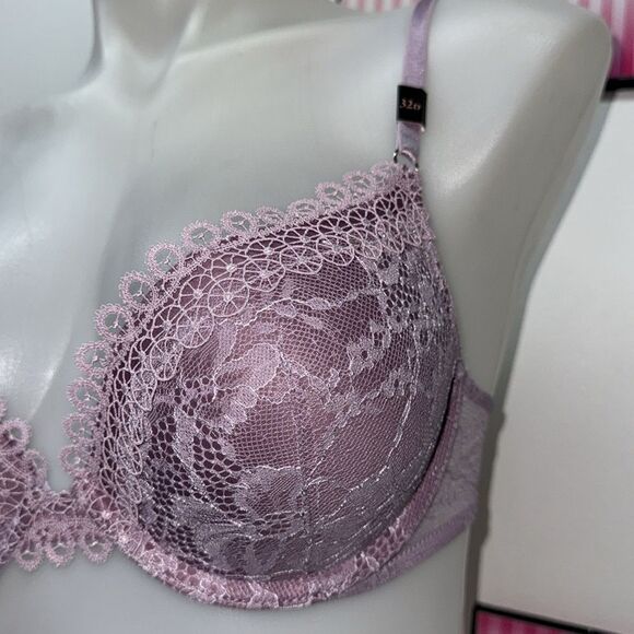 🔥VICTORIA SECRET BRA Very Sexy Set 2pc PUSH-UP SZ32D /M open back cheekini - Picture 11 of 12